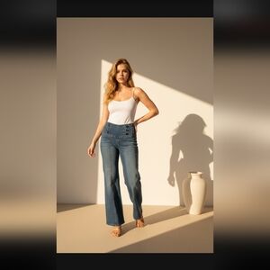 Vintage Liquid X High Rise Blue Jeans. Bell Bottoms